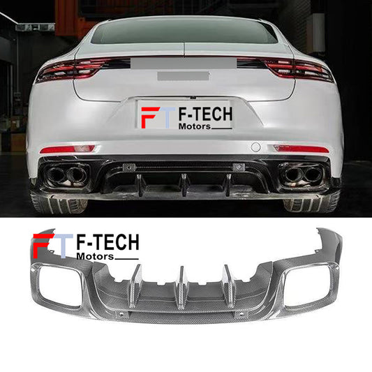 Dry Carbon Fiber Rear Difufser For Porsche Panamera 971 2017 - 2023 KDA Style