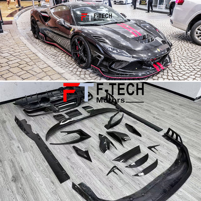 Dry Carbon Fiber Body Kit For Ferrari F8 2019 - 2023 Keyvani