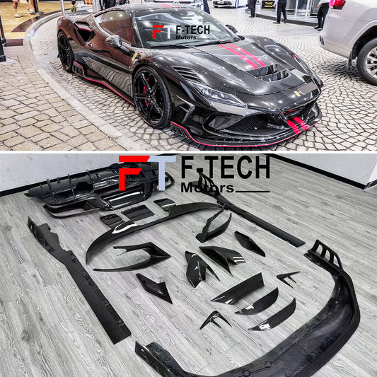 Dry Carbon Fiber Body Kit For Ferrari F8 2019 - 2023 Keyvani