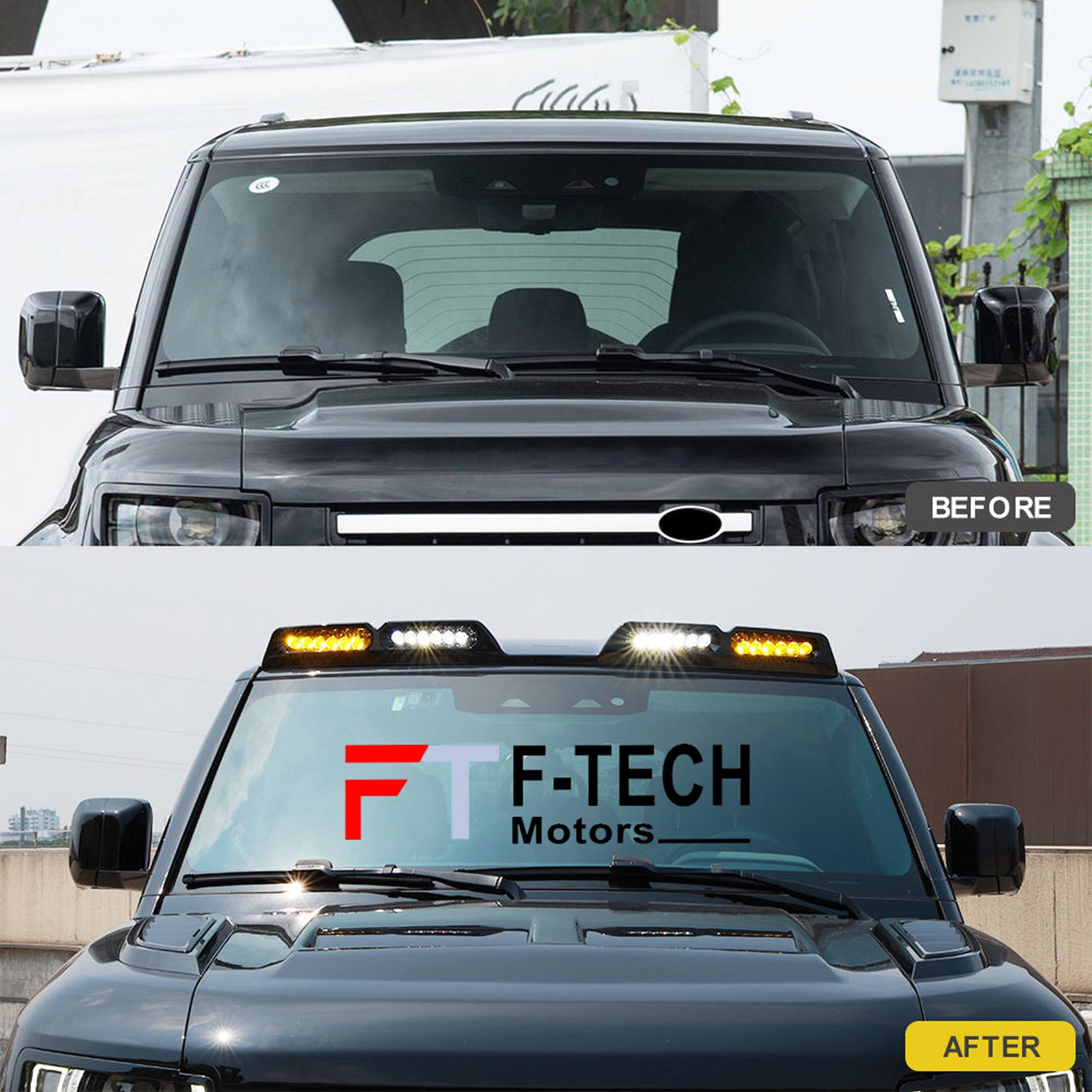 Gloss Black LED Roof Light Bar For Land Rover Defender L663 90 110 130 2020+