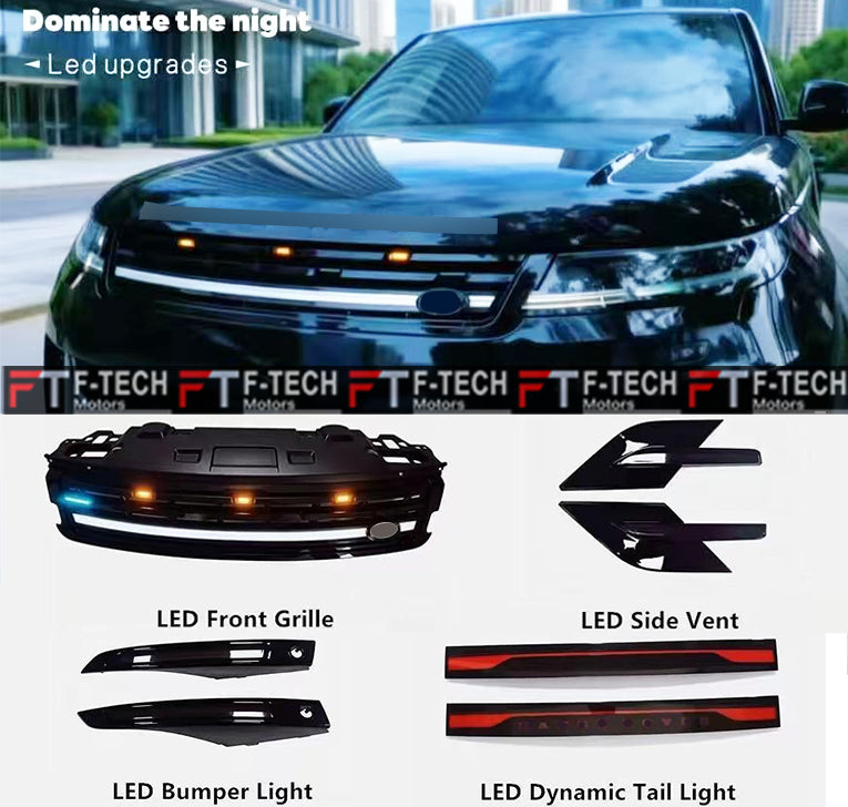 LED Illuminated Front Grille Fender Trims Tail Lights Accessories For Range Rover Sport L461 2023+