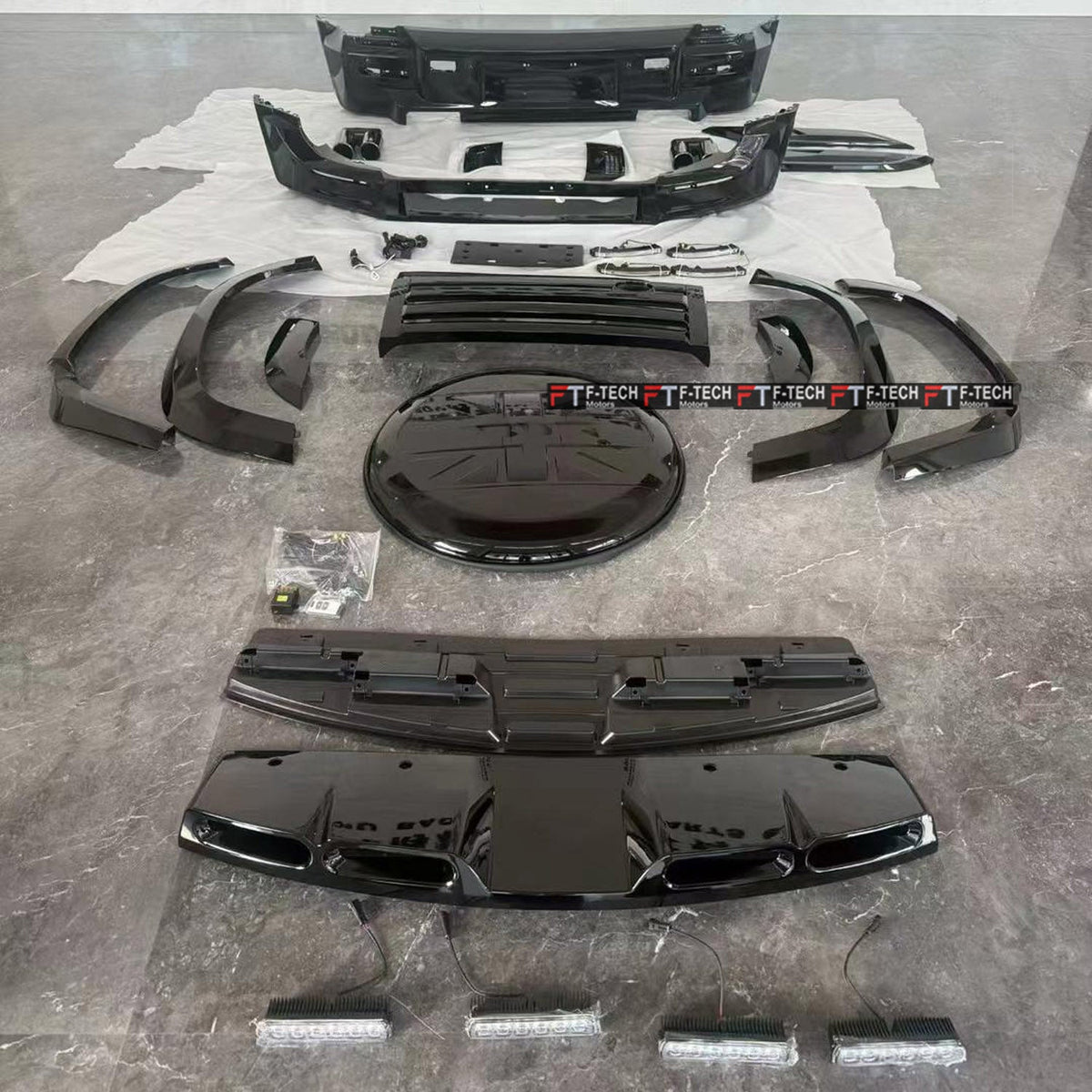 Gloss Black Body Kit For Land Rover Defender L663 110 2020+ LM