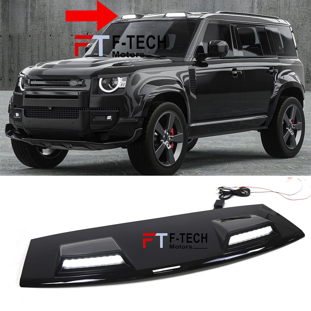 Range Rover Led Light Bar Installation Black LED Roof Light Bar For Land Rover Defender L663 90 110 130 2020 ...