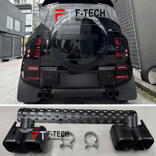 Exhaust Tips & Center Lower Mesh For Land Rover Defender L663 2020 - 2025