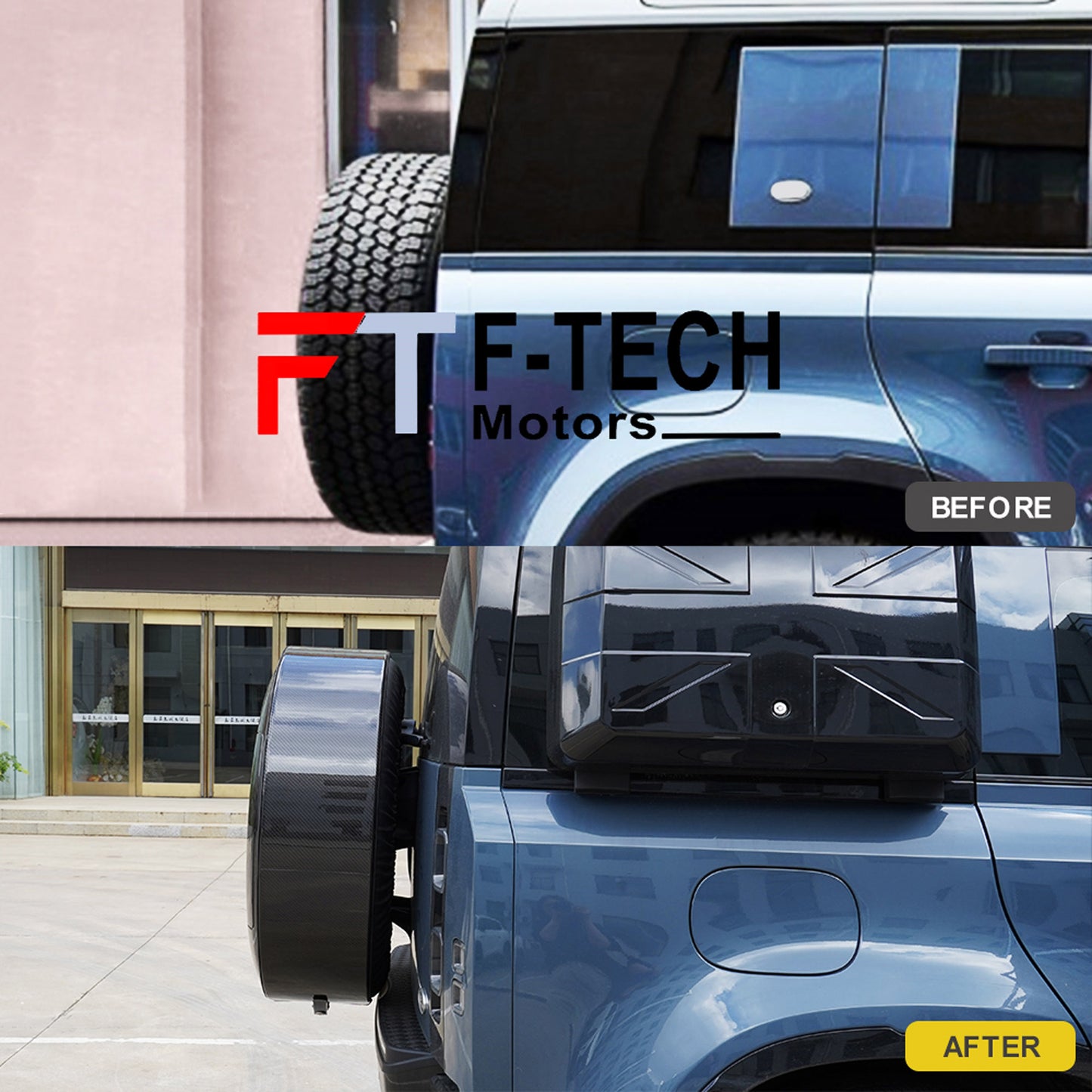 Dry Carbon Spare Wheel Cover Outer Ring For Land Rover Defender L663 90 110 130 2020+