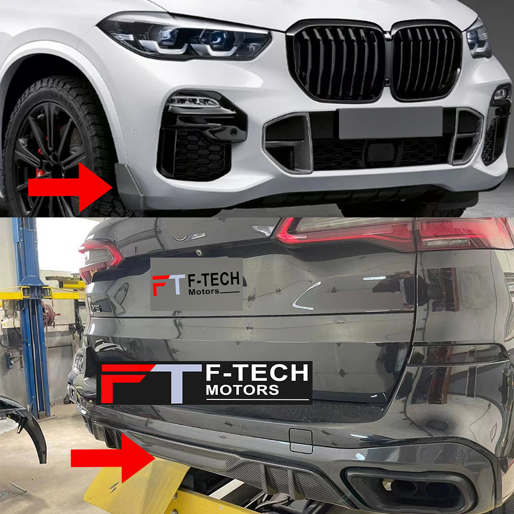 Dry Carbon Fiber Front Splitter Rear Diffuser for BMW X5 G05 2019 - 20 ...