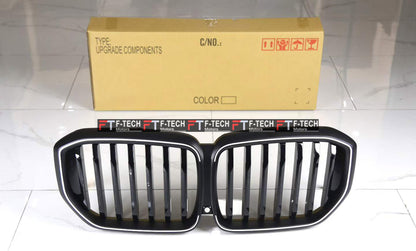 Matte Black Illuminated LED Front Grille For BMW X5 G05 LCI 2019 - 2027 