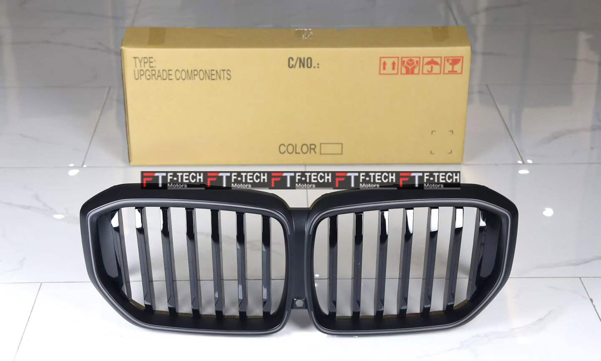 Matte Black Illuminated LED Front Grille For BMW X5 G05 LCI 2019 - 2027 