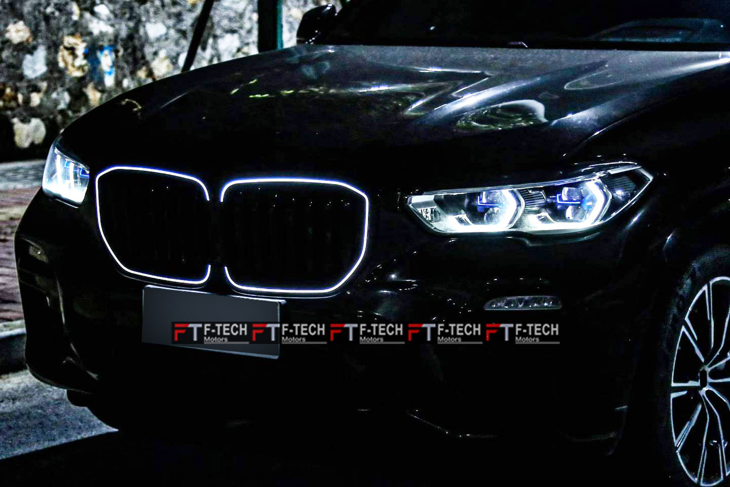 Matte Black Illuminated LED Front Grille For BMW X5 G05 LCI 2019 - 2027 