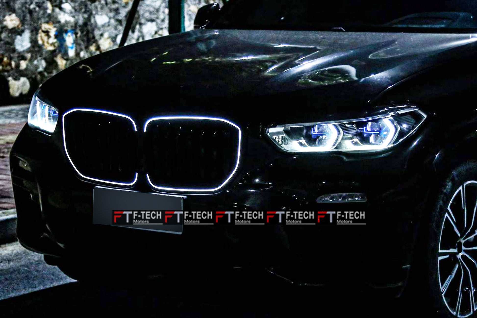 Matte Black Illuminated LED Front Grille For BMW X5 G05 LCI 2019 - 2027 