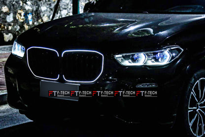 Matte Black Illuminated LED Front Grille For BMW X5 G05 LCI 2019 - 2027 