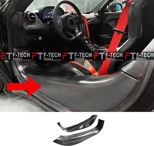 Dry Carbon Fiber Side Door Sills For McLaren 720S 2017 - 2023