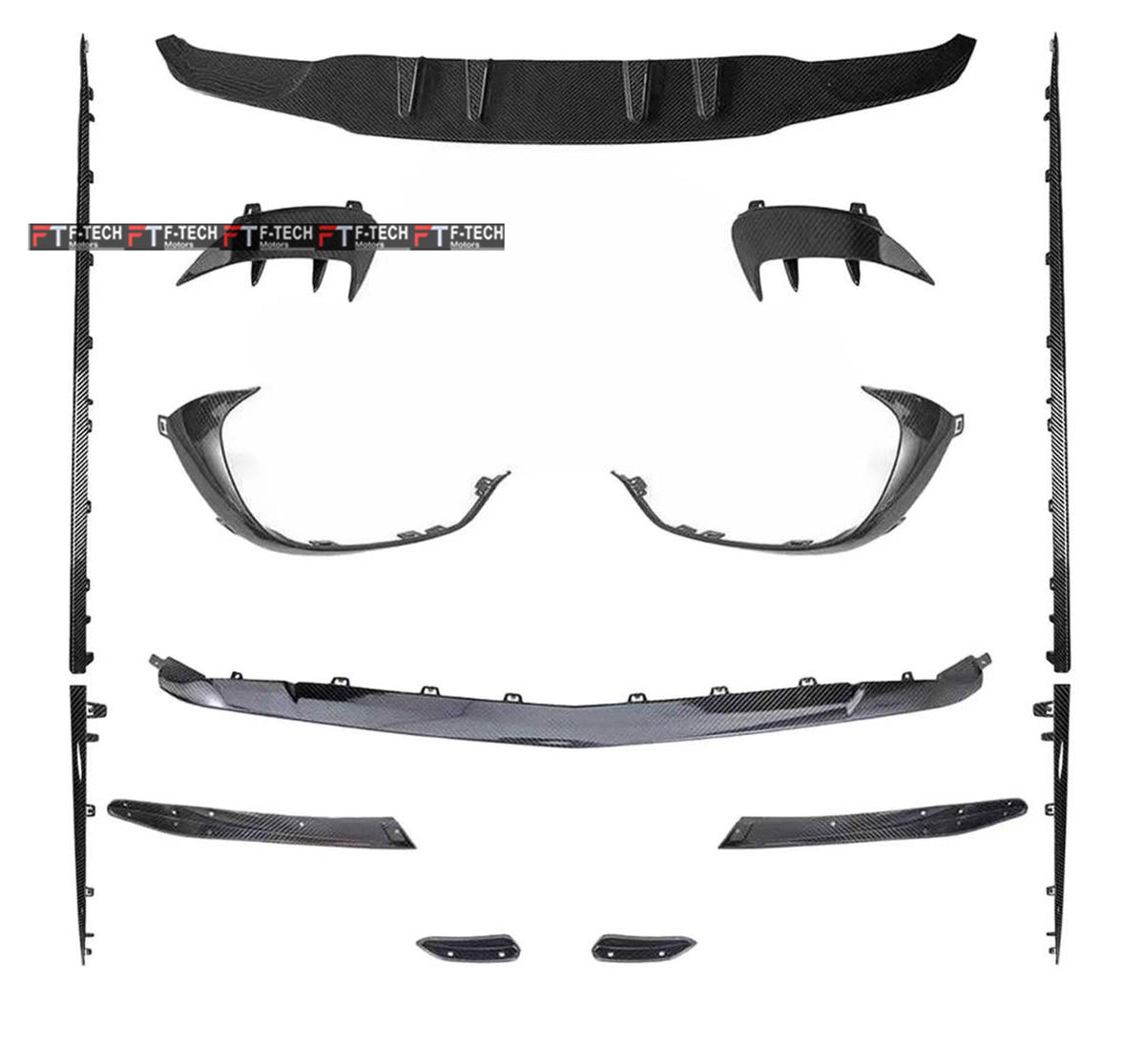 Carbon Fiber Aero Kit Trims For Mercedes Benz A Class W177 A45 Hatchback 2019 - 2024