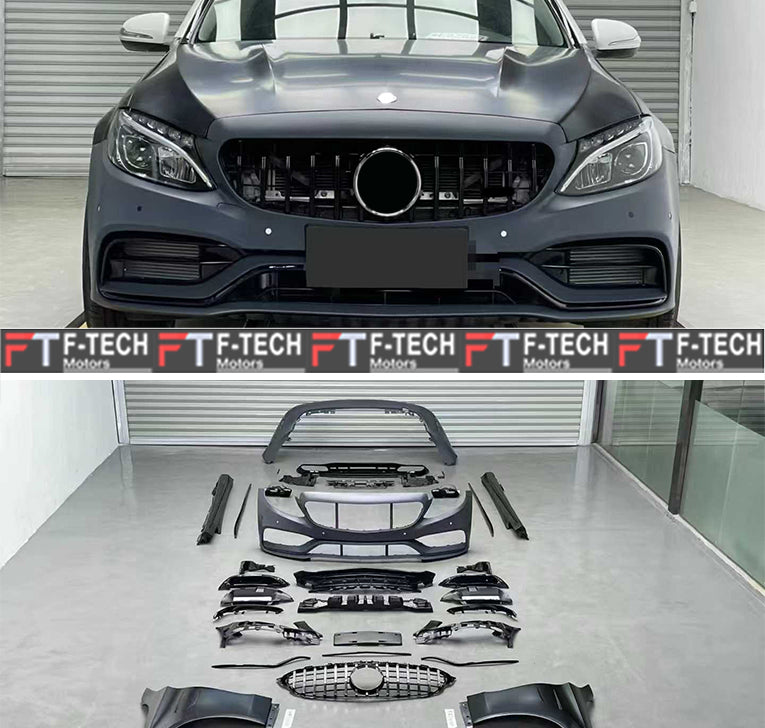 Mercedes Benz C Class W205 2018 - 2023 Upgrade to C63 AMG Body Kit