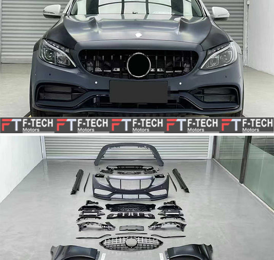 Mercedes Benz C Class W205 2018 - 2023 Upgrade to C63 AMG Body Kit