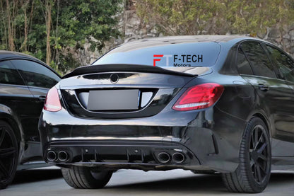 C43 AMG Look Rear Diffuser Exhaust Tips For Mercedes Benz C Class W205 2015 - 2021