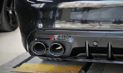 C43 AMG Look Rear Diffuser Exhaust Tips For Mercedes Benz C Class W205 2015 - 2021