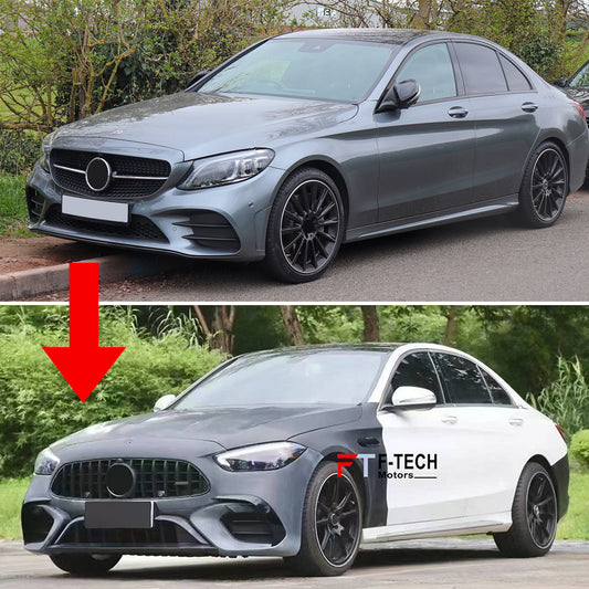 C63S AMG Upgrade Body Kit For Mercedes Benz C Class W205 2015 - 2021