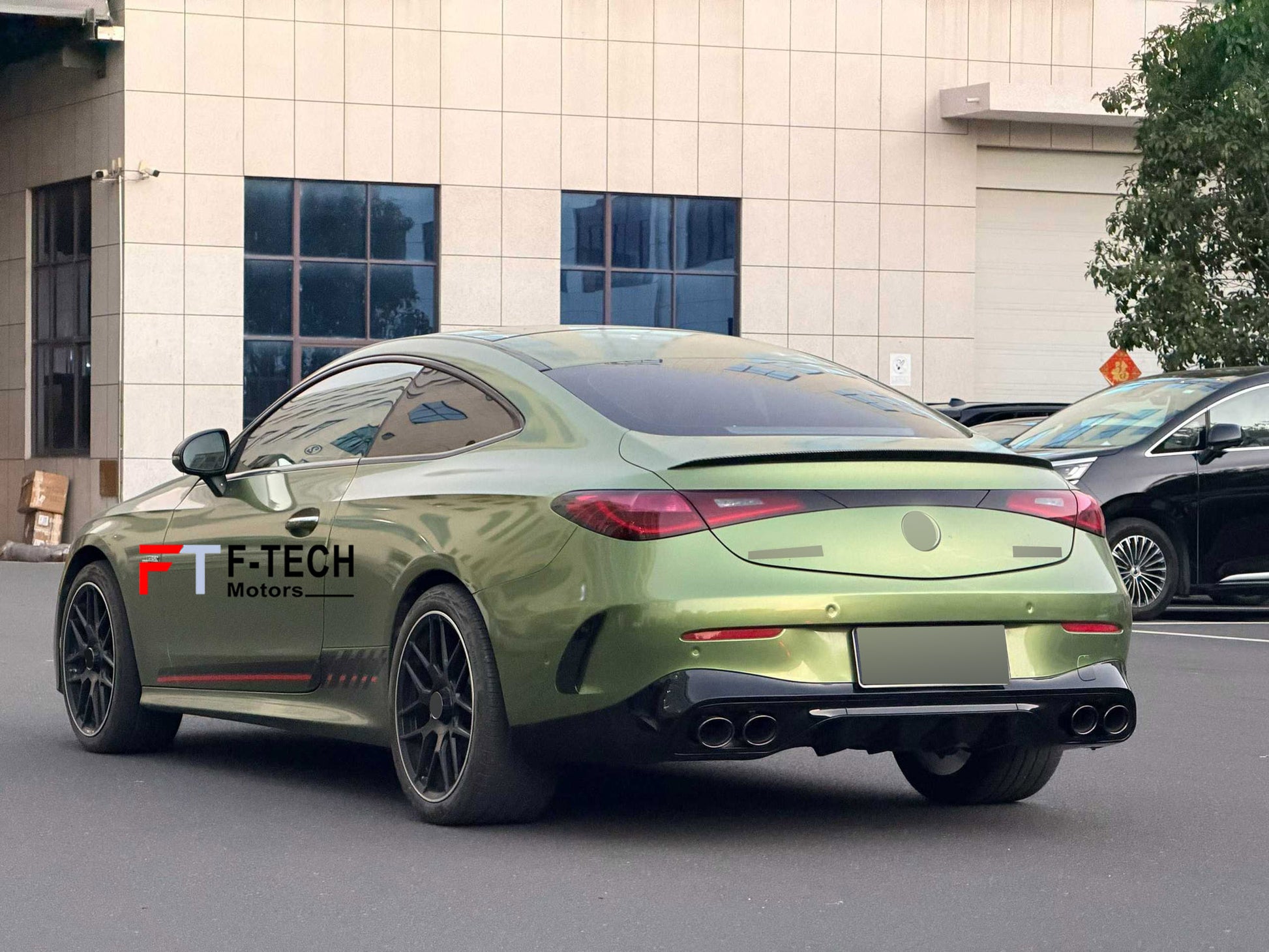 CLE 53 AMG Style Rear Diffuser Exhaust Tips For Mercedes Benz CLE C236 2024+