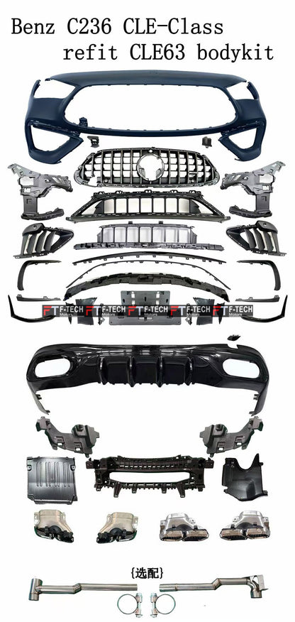 Upgrade To CLE 63 AMG Body Kit For Mercedes Benz CLE C236 2024+ 
