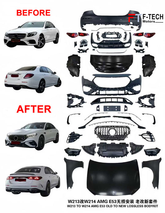 2025 E53 AMG W214 Body Kit For Mercedes Benz E Class W213 2016 -2023