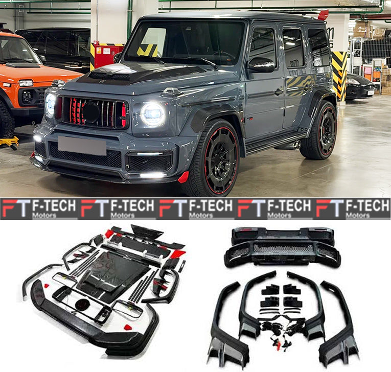 Wide Dry Carbon Body Kit For Mercedes Benz G Class W463A W464 2019 - 2023 Brabus  G900 Rocket