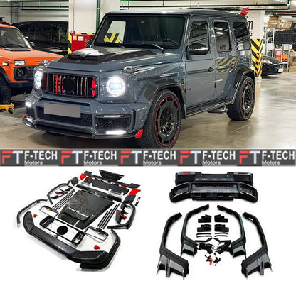 Wide Dry Carbon Body Kit For Mercedes Benz G Class W463A W464 2019 - 2023 Brabus  G900 Rocket