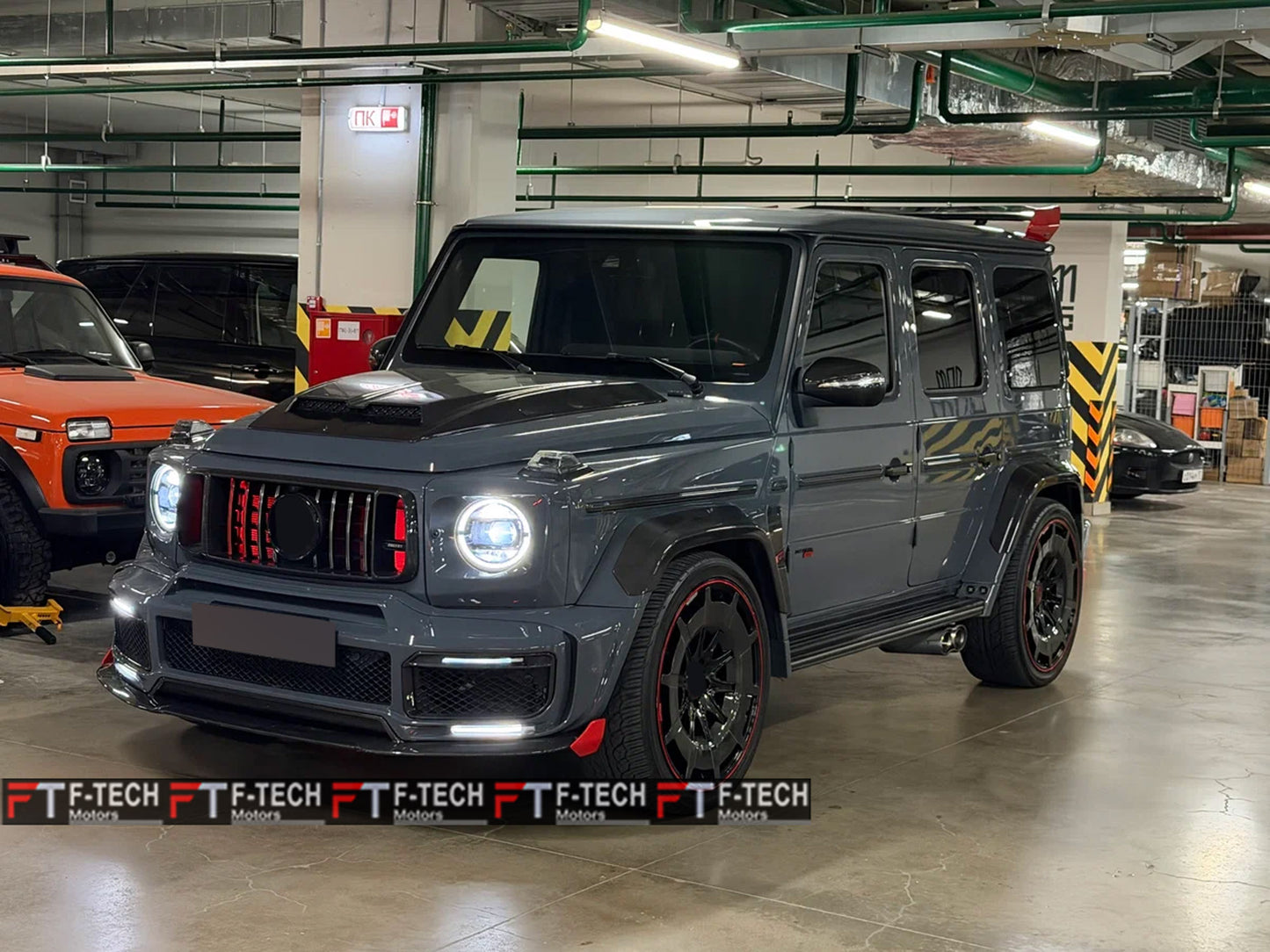 Wide Dry Carbon Body Kit For Mercedes Benz G Class W463A W464 2019 - 2023 Brabus  G900 Rocket