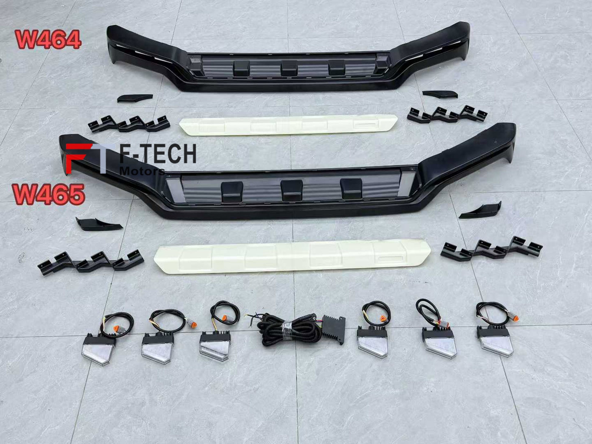 Front Lip With LED DRL For Mercedes Benz G Class W465 W464 G63 AMG 2019+