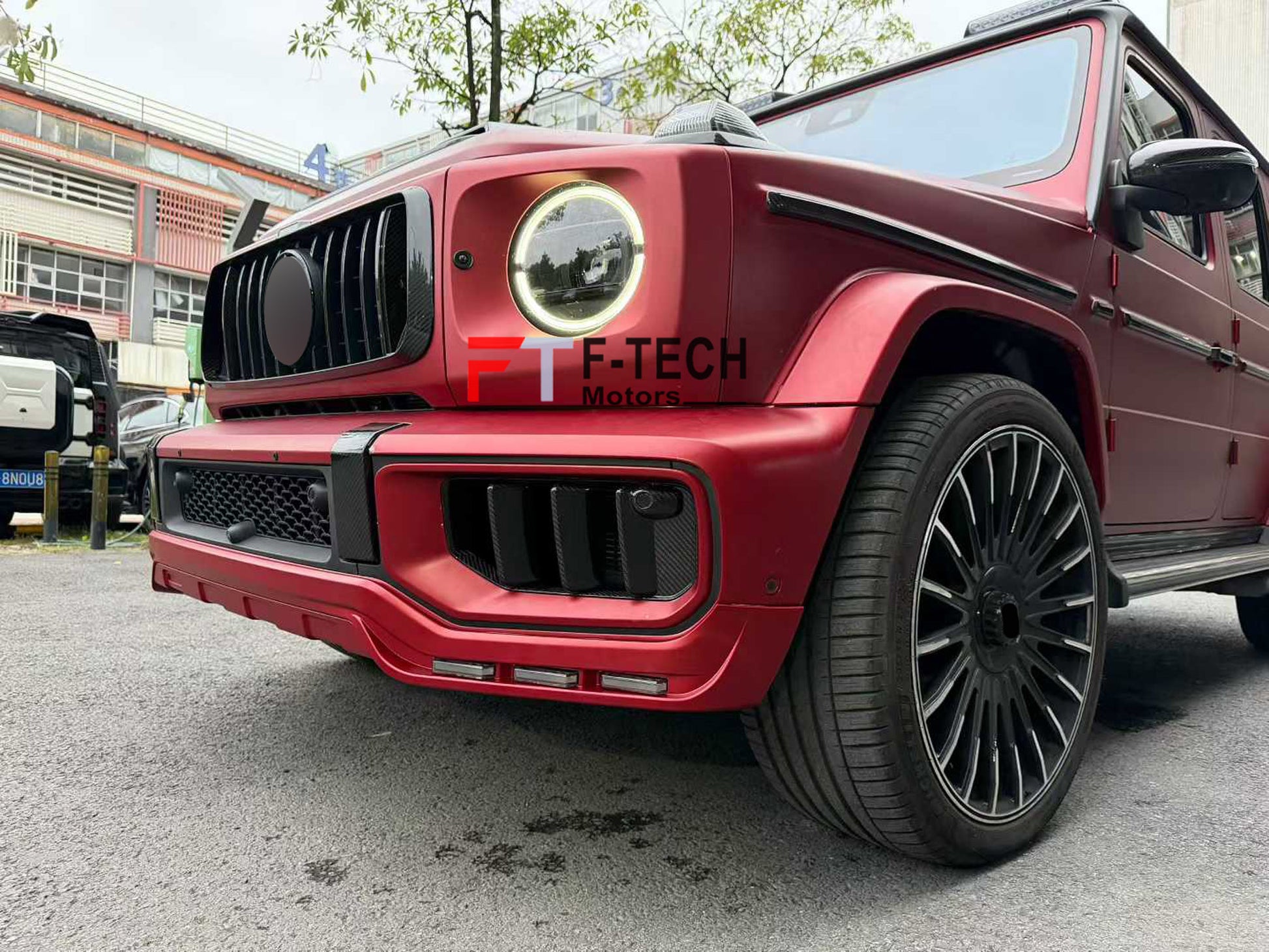 Front Lip With LED DRL For Mercedes Benz G Class W465 W464 G63 AMG 2019+