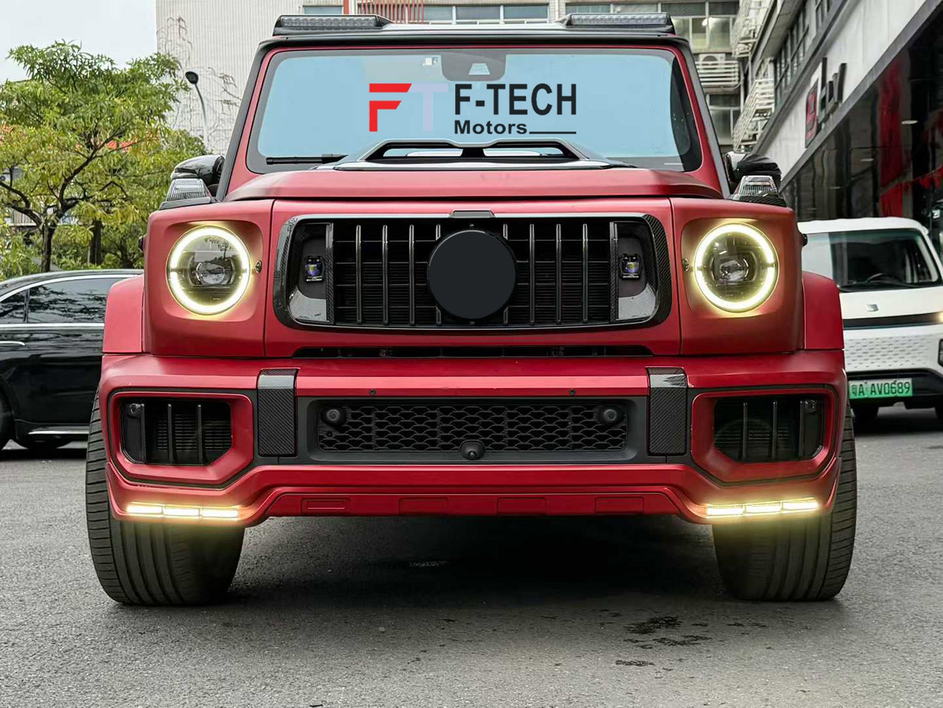 Front Lip With LED DRL For Mercedes Benz G Class W465 W464 G63 AMG 2019+