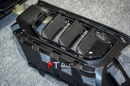 Dry Carbon Fiber Front Bumper Inserts Vents For Mercedes Benz G Class W465 G63 AMG 2025+