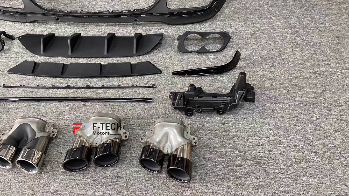 GLC 43 AMG Rear Diffuser Exhaust Tips For Mercedes Benz GLC X253 2019 - 2023