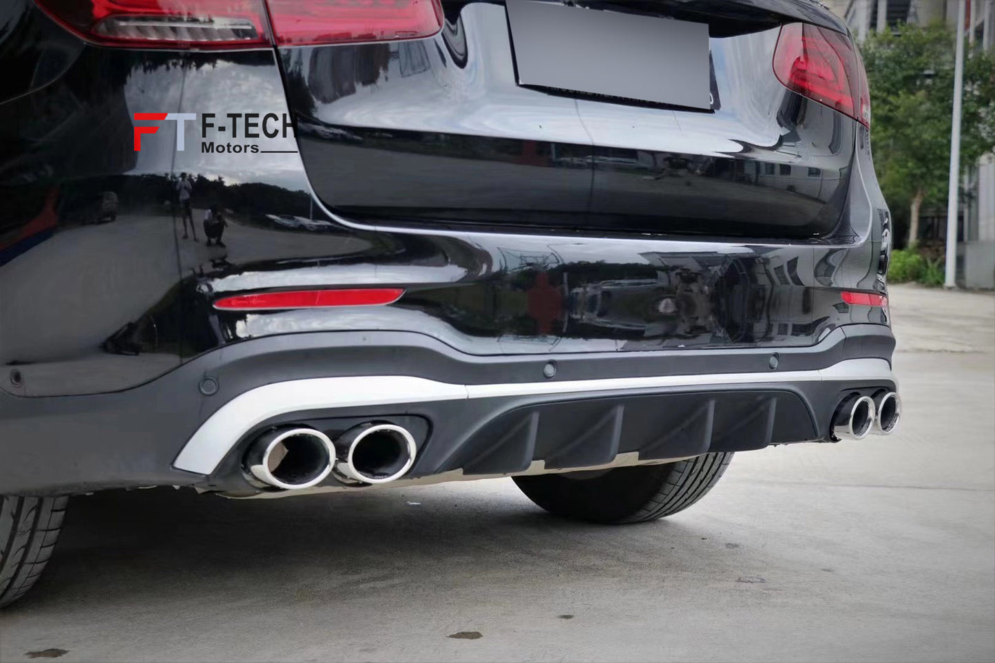 GLC 43 AMG Rear Diffuser Exhaust Tips For Mercedes Benz GLC X253 2019 - 2023