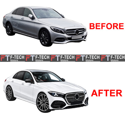 2027 Year C63S AMG Style Upgrade Body Kit For Mercedes Benz C Class W205 2015 - 2021