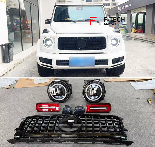 Night Package Dark Headlights Tail Lights Grille Turn Lights For Mercedes Benz G Class W465 W464 G500 G550 G450d G350d AMG 2019+