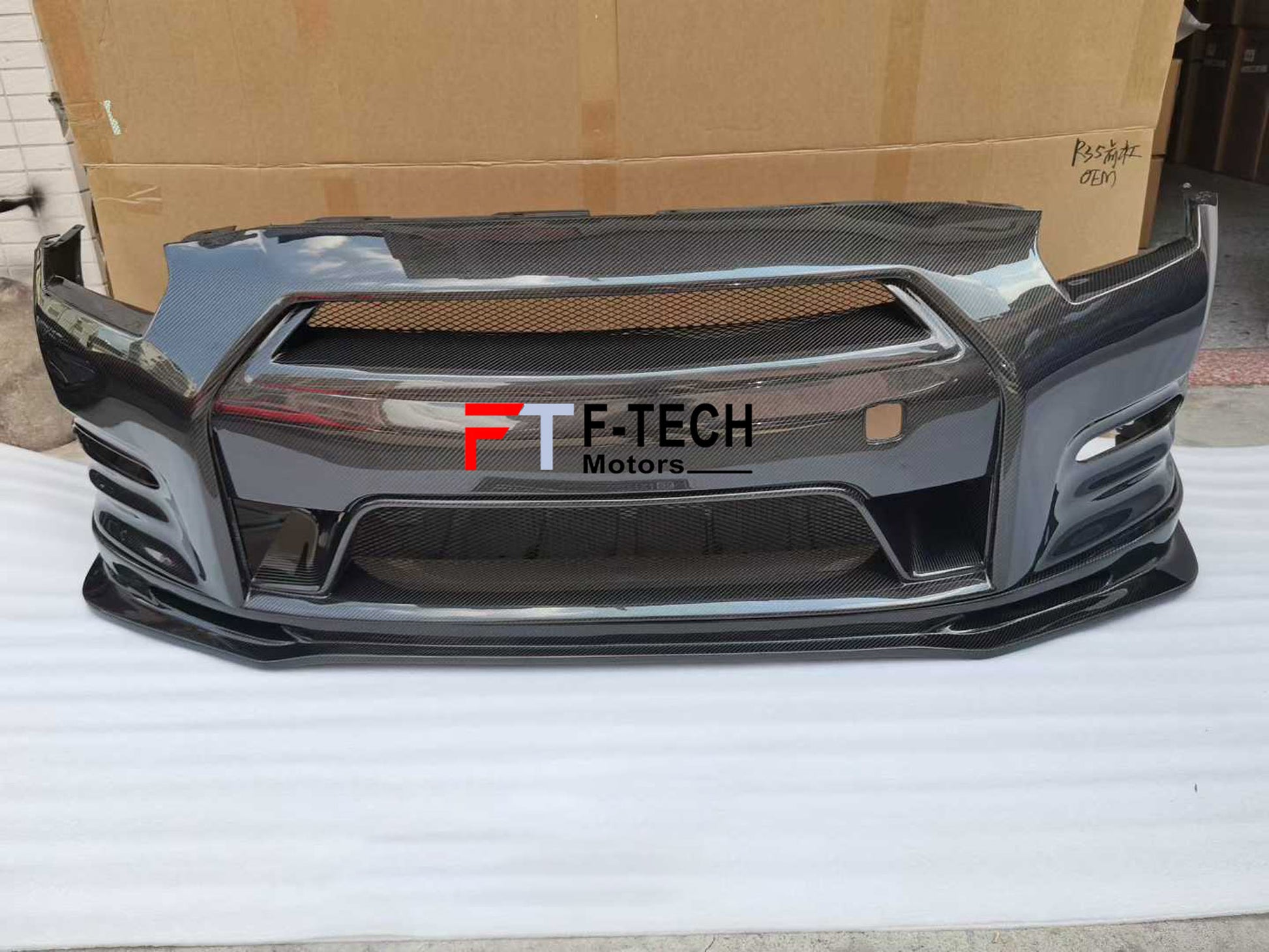 Carbon Fiber Front Bumper For Nissan GT R R35 2017 - 2023 
