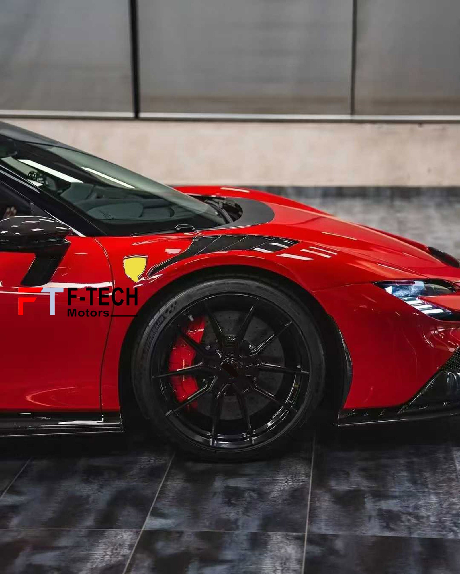 Carbon Fiber Front Fenders with Vents for Ferrari SF90 Stradale 2019 - 2024 Novitec