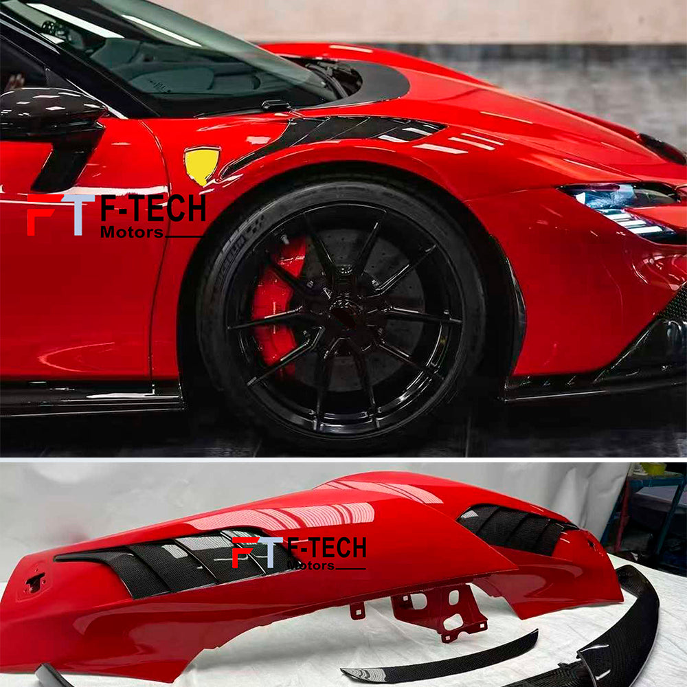 Carbon Fiber Front Fenders with Vents for Ferrari SF90 Stradale 2019 - 2024 Novitec