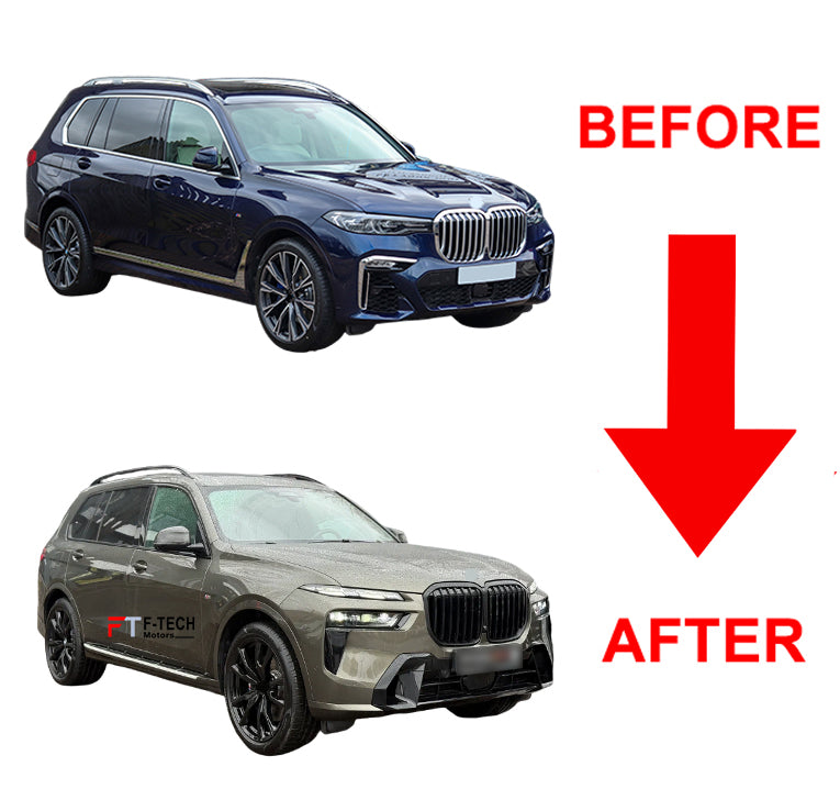 OLD BMW X7 G07 2018-2022 Convert Upgrade Body Kit Into NEW BMW X7 G07 LCI 2023+