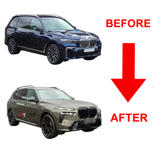OLD BMW X7 G07 2018-2022 Convert Upgrade Body Kit Into NEW BMW X7 G07 LCI 2023+