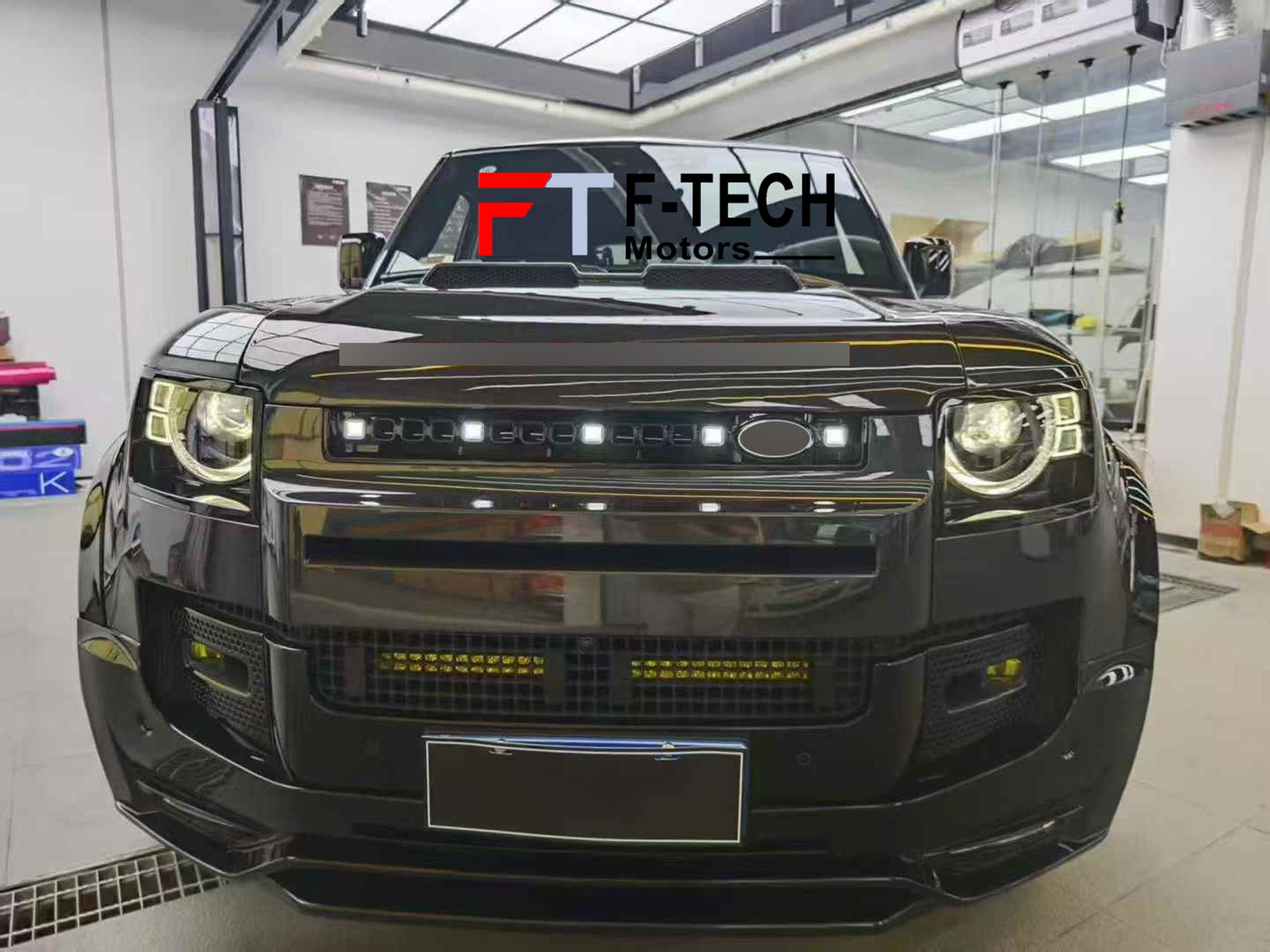 Front Grille with LED Illumination for Land Rover Defender L663 90 110 130 2020 - 2025