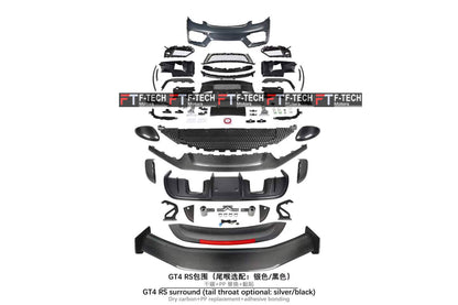 GT4 RS Carbon Plastic Body Kit For Porsche 718 Cayman Boxster 982 2017+