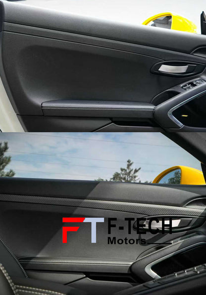 Matte Carbon Interior Trim Kit For Porsche 718 Cayman Boxster 982 2016 - 2025