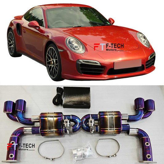 Titanium Catback Exhaust System For Porsche 911 991 Turbo S 2011 - 2019