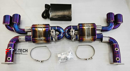 Titanium Catback Exhaust System For Porsche 911 991 Turbo S 2011 - 2019