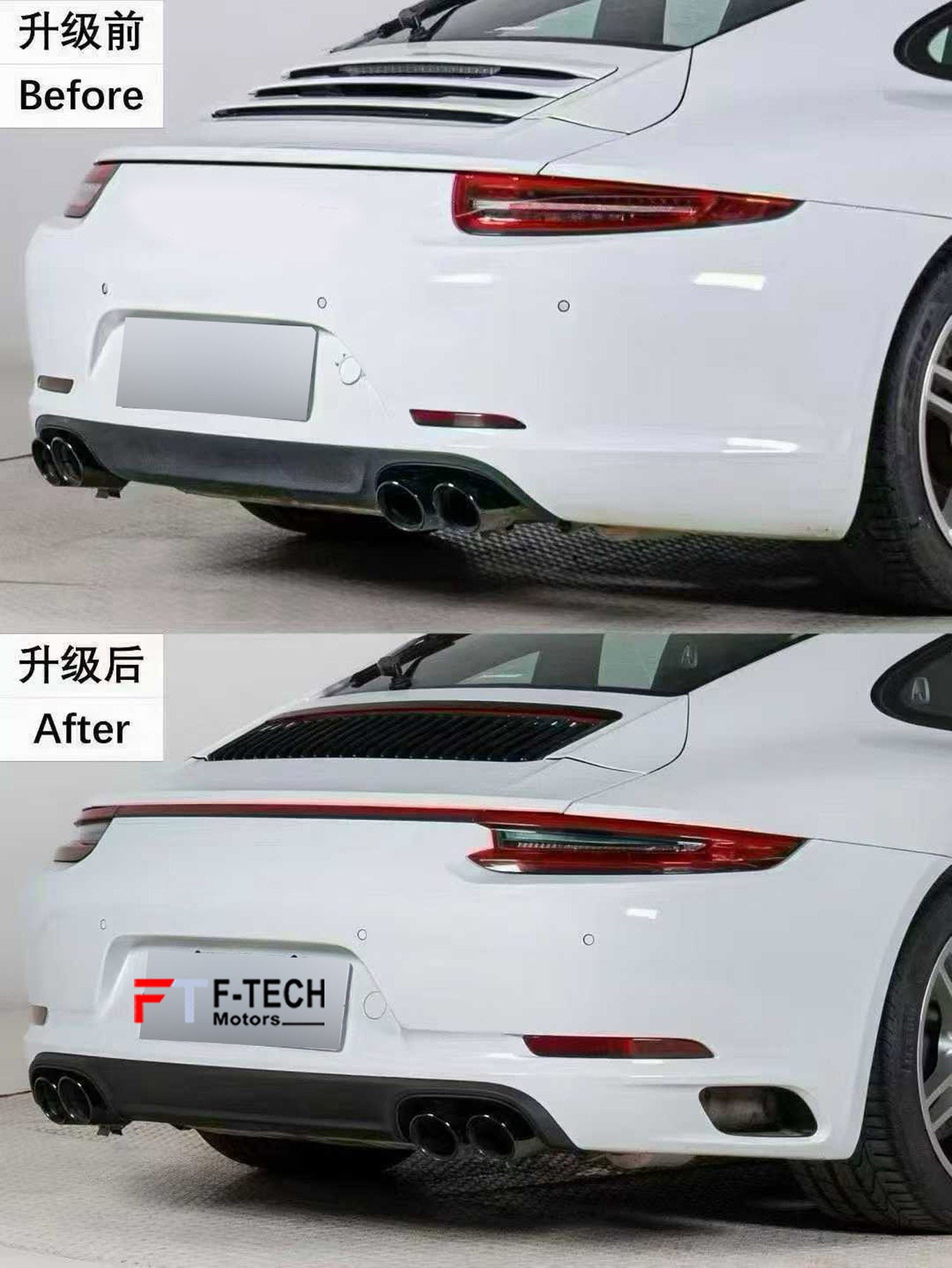 Upgrade Body Kit Porsche 911 991.1 Carrera 4 S 2011 - 2015 Into 991.2 2015 - 2019