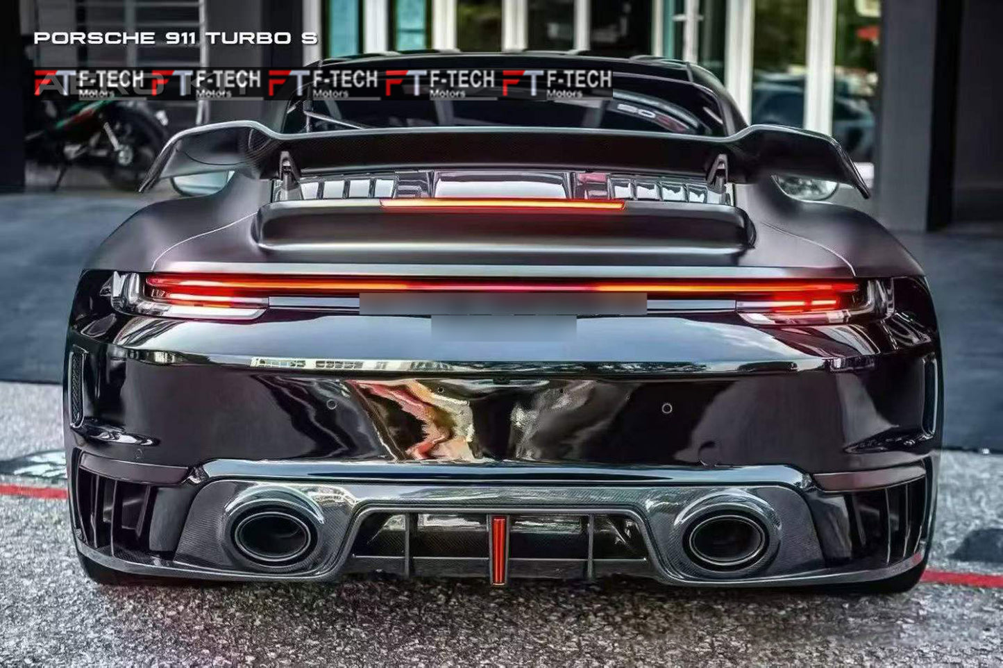 Dry Carbon Fiber Rear Bumper Diffuser For Porsche 911 992.1 Turbo S 2019 - 2024