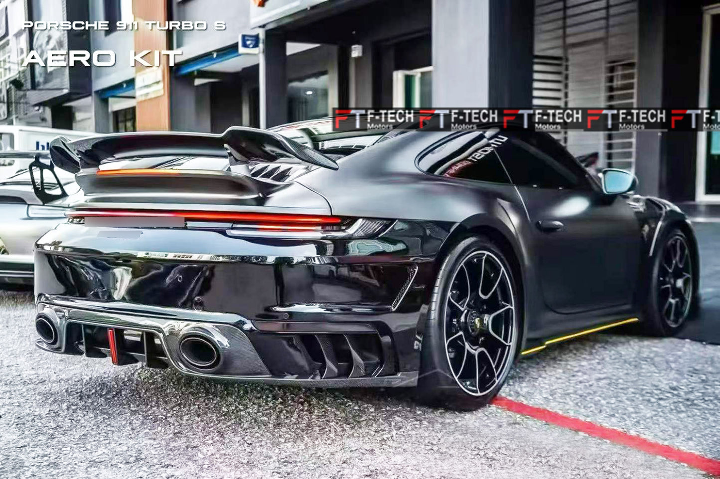 Dry Carbon Fiber Rear Bumper Diffuser For Porsche 911 992.1 Turbo S 2019 - 2024