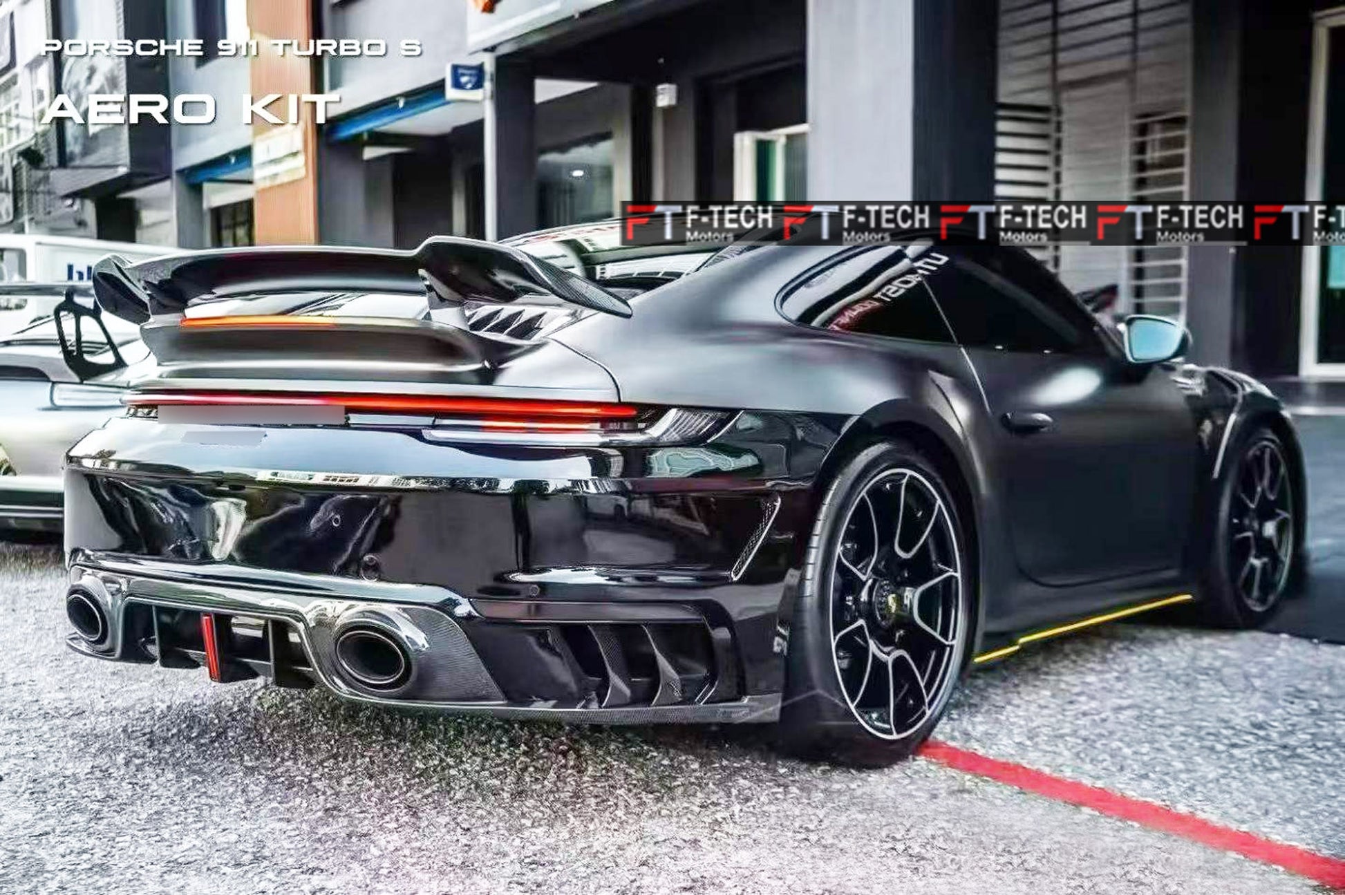 Dry Carbon Fiber Rear Bumper Diffuser For Porsche 911 992.1 Turbo S 2019 - 2024